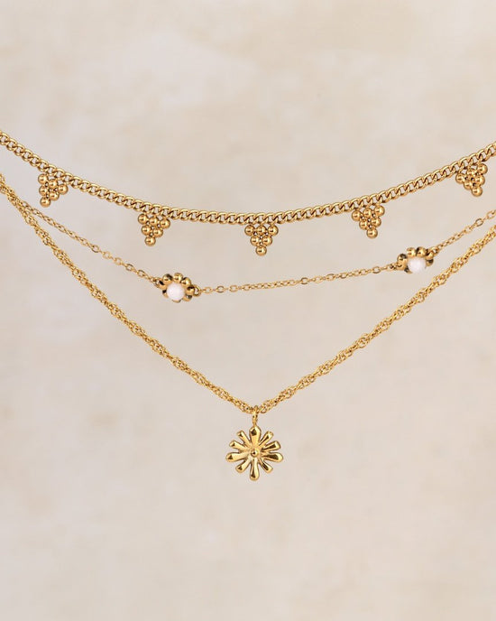 Tiny Beads Necklace Gold