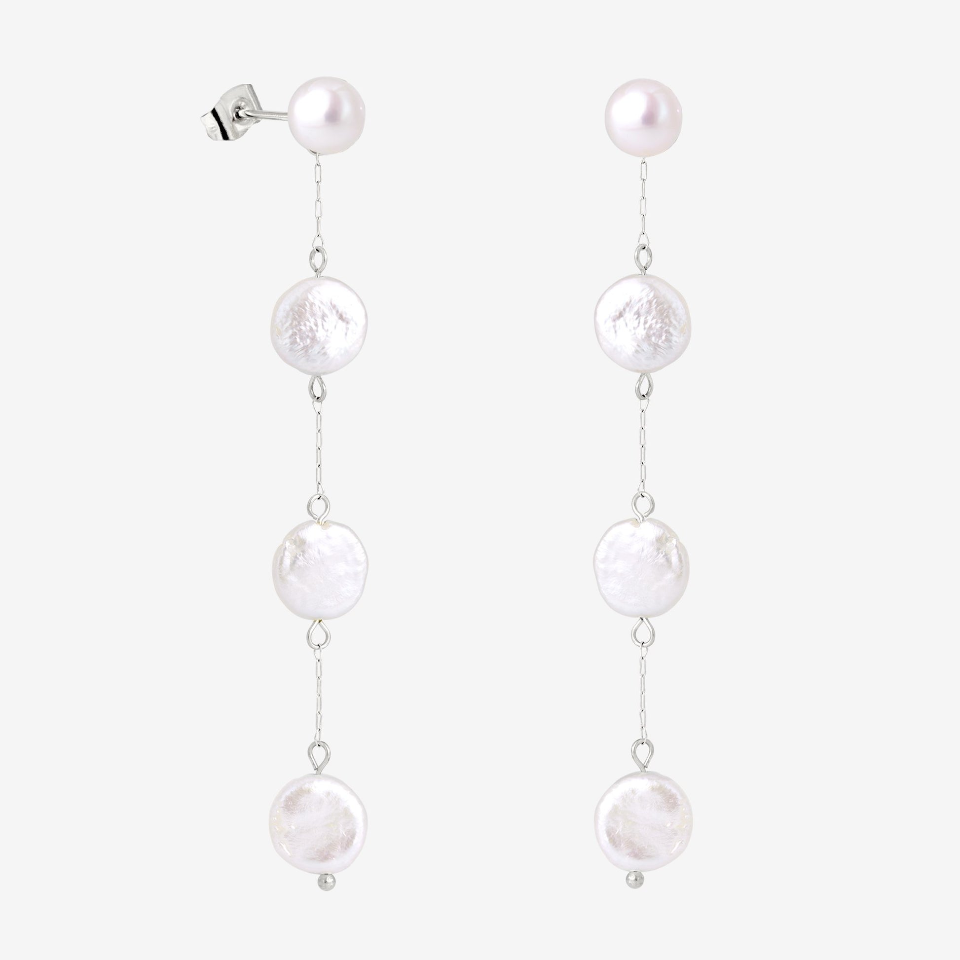 Pure Love Pearl Earrings Silber
