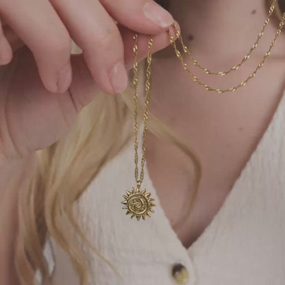 Sunny Swirl Necklace Silber