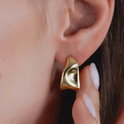 Liquid Shape Studs Roségold