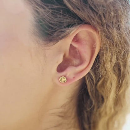 Boho Coin Studs Silber
