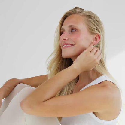 Infinite Beads Hoop Studs Silber