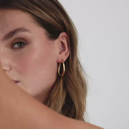 Timeless Oval Hoops Gold