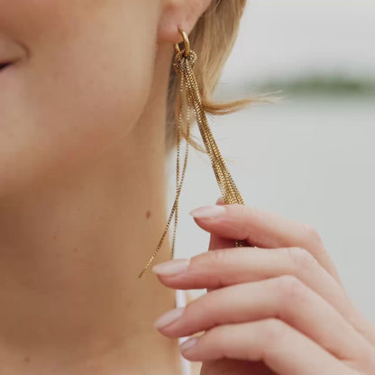 Sea Strands Hoop Set Small Silber