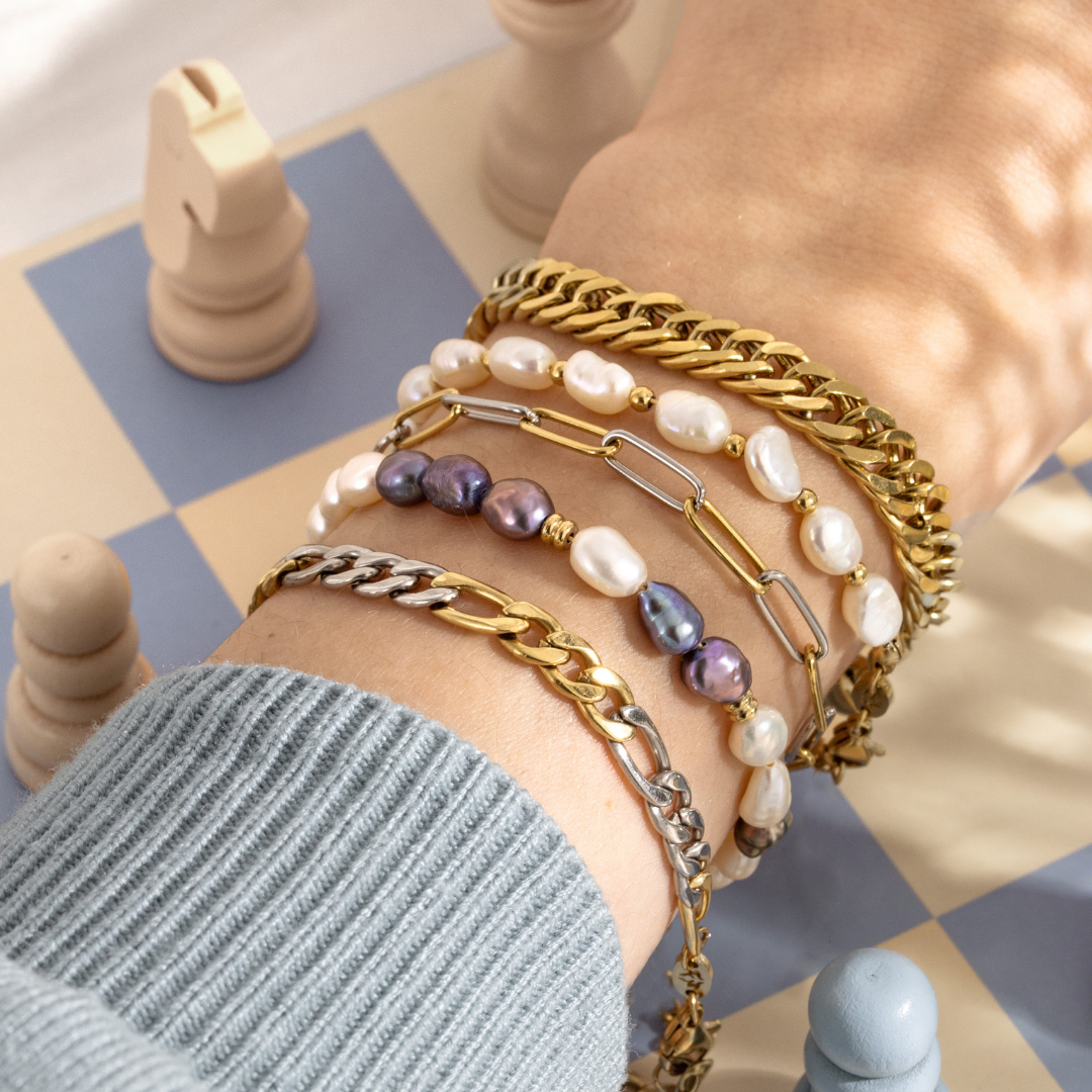 Vintage Pearl Bracelet Silber