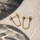 Heat Wave Pearl Earrings Gold