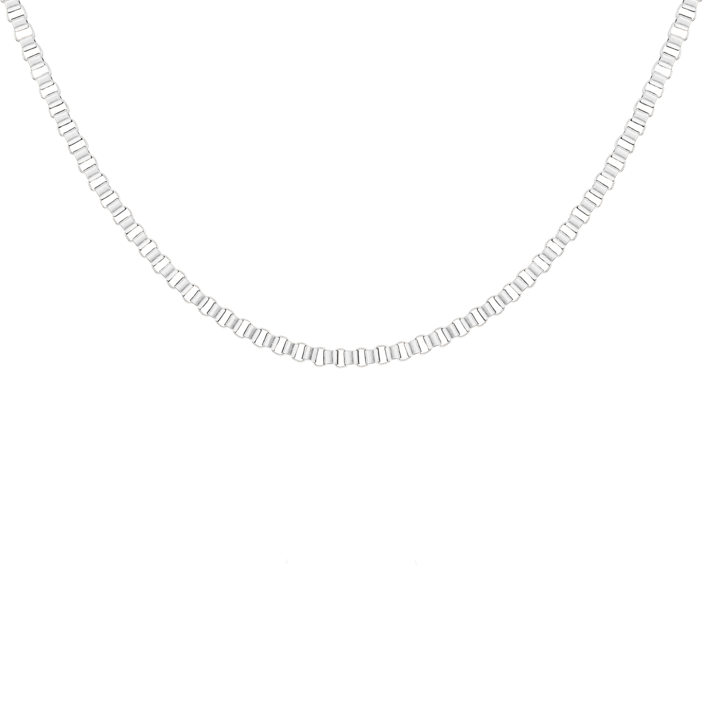 Box Chain Necklace Silber