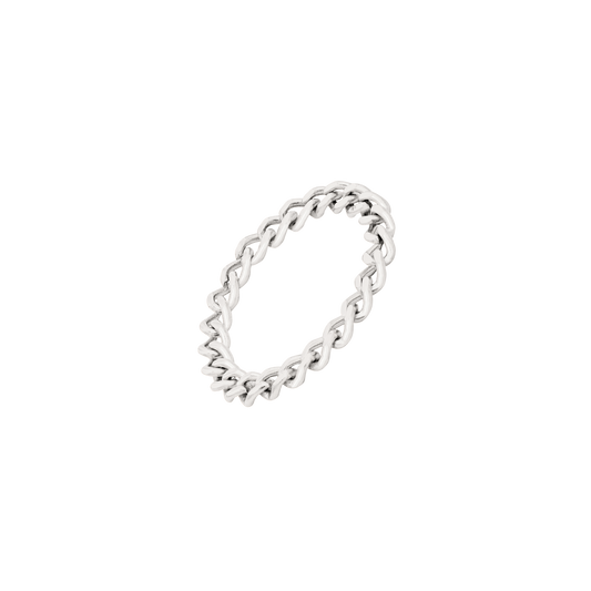Curb Chain Ring Silber