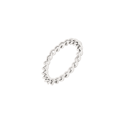 Curb Chain Ring Silber