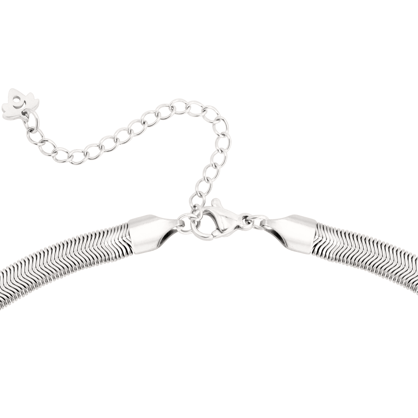 Flat Snake Chain Silber