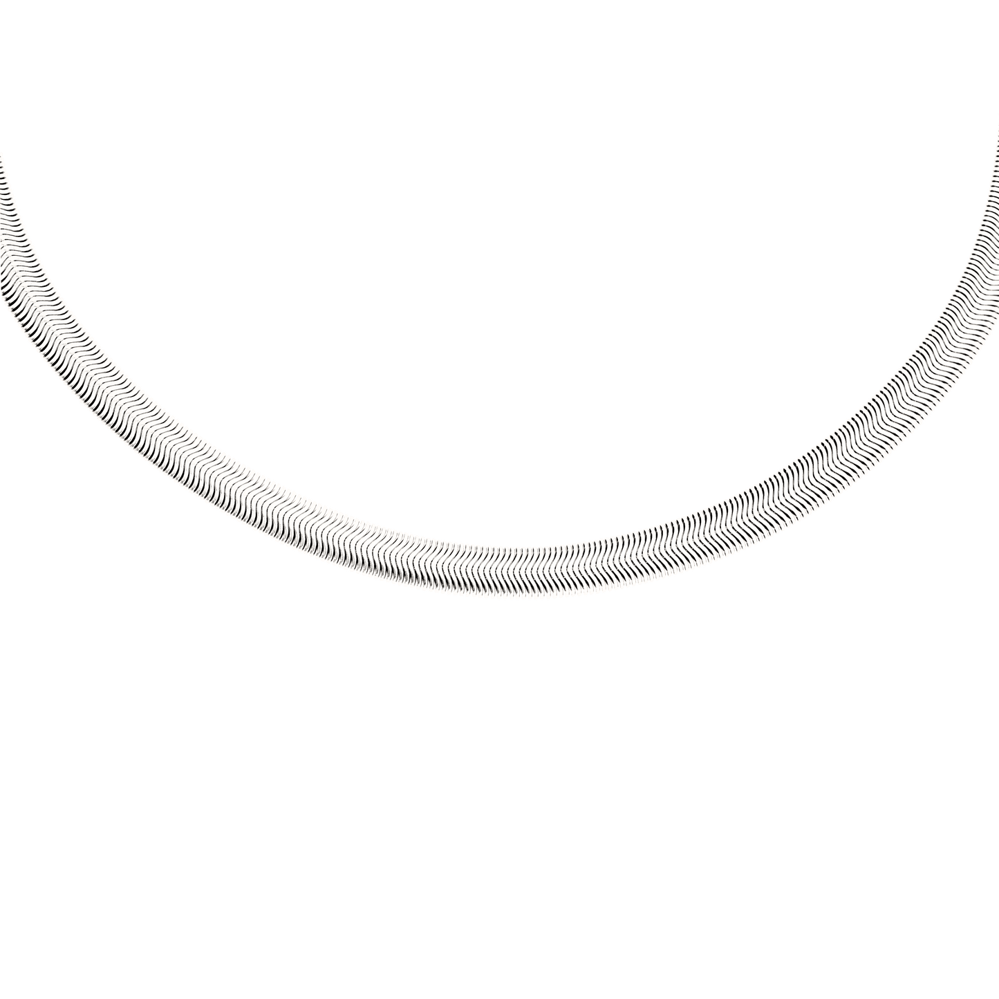 Flat Snake Chain Silber