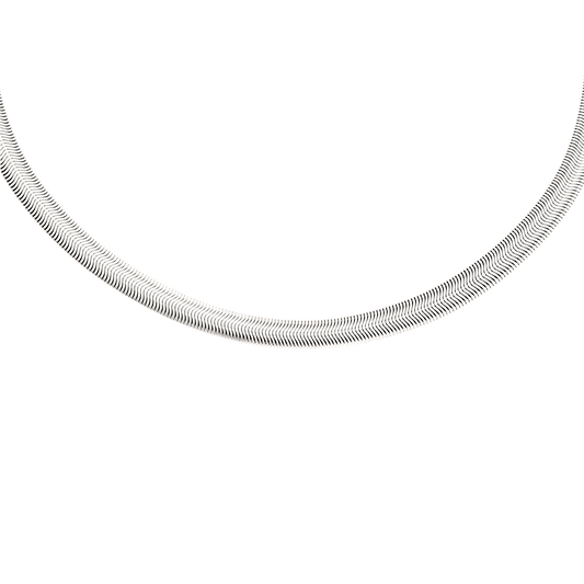 Flat Snake Chain Silber