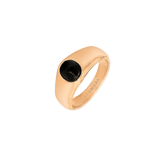 Signet Onyx Ring Roségold