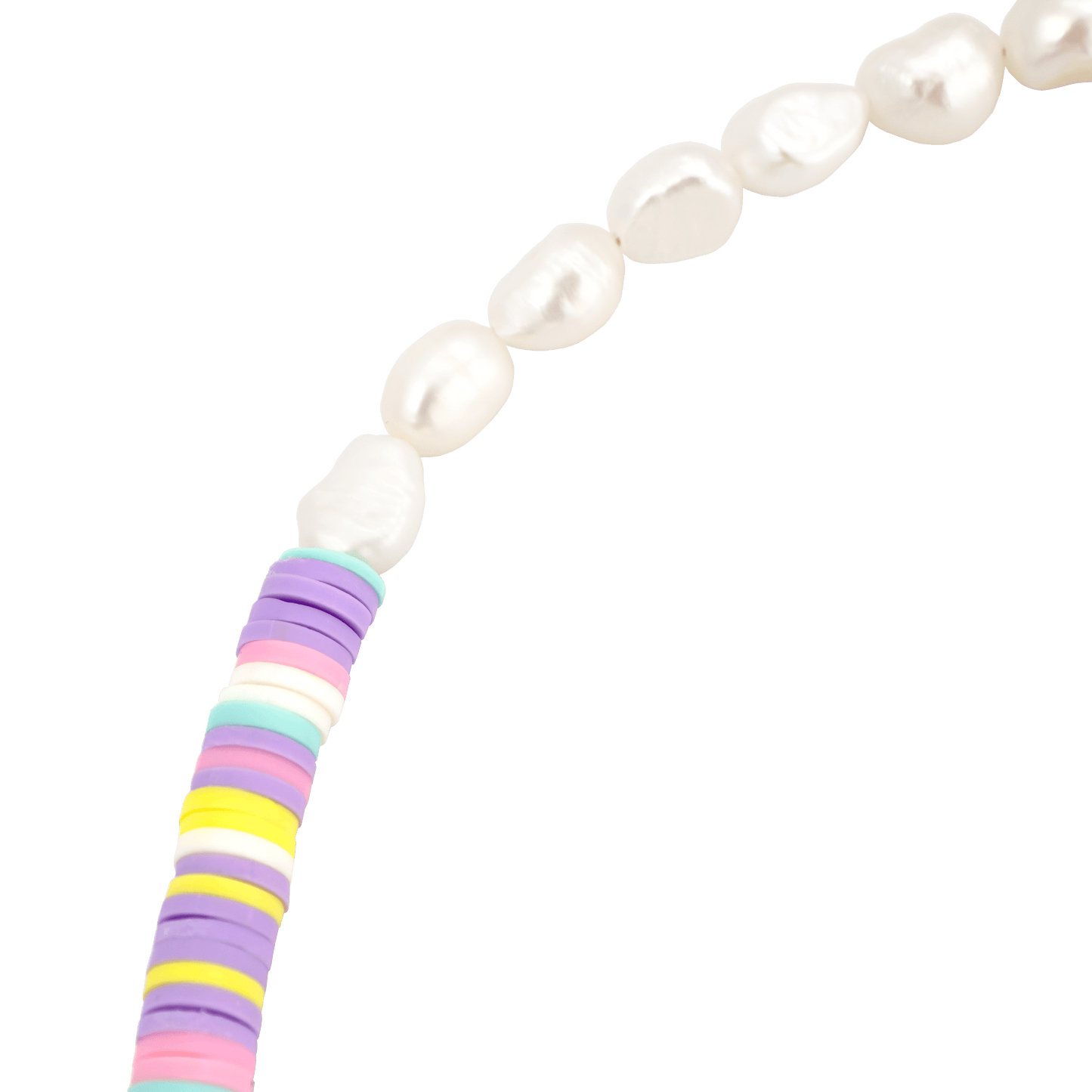 Pastel Pearl Necklace Silber