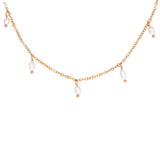 Perla Blanco Choker Roségold