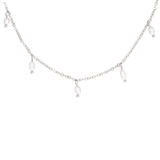 Perla Blanco Choker Silber