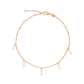 Perla Blanco Anklet Roségold