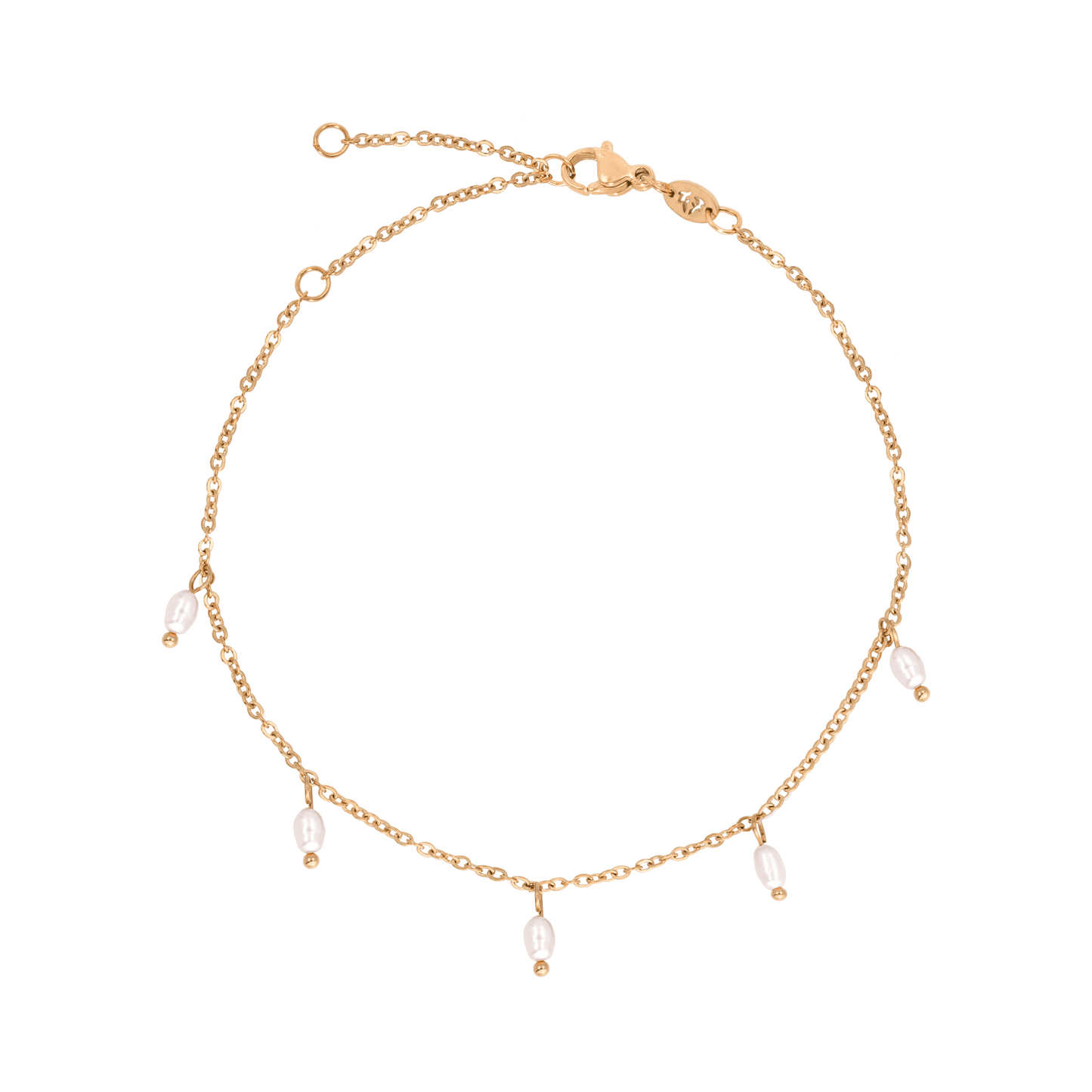 Perla Blanco Anklet Roségold