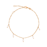Perla Blanco Anklet Roségold