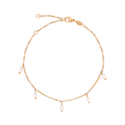 Perla Blanco Anklet Roségold