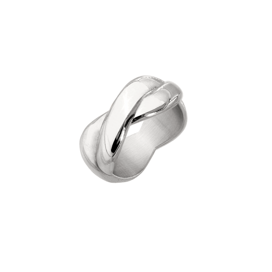 Female DNA Ring Silber