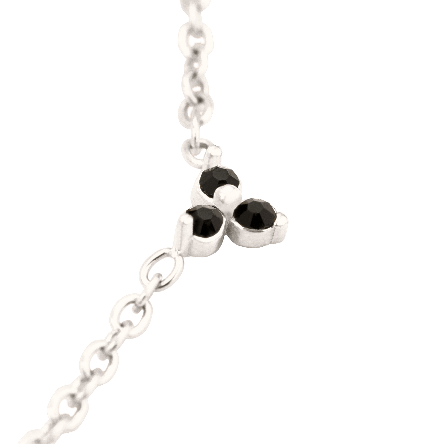 Black Stars Necklace Silber