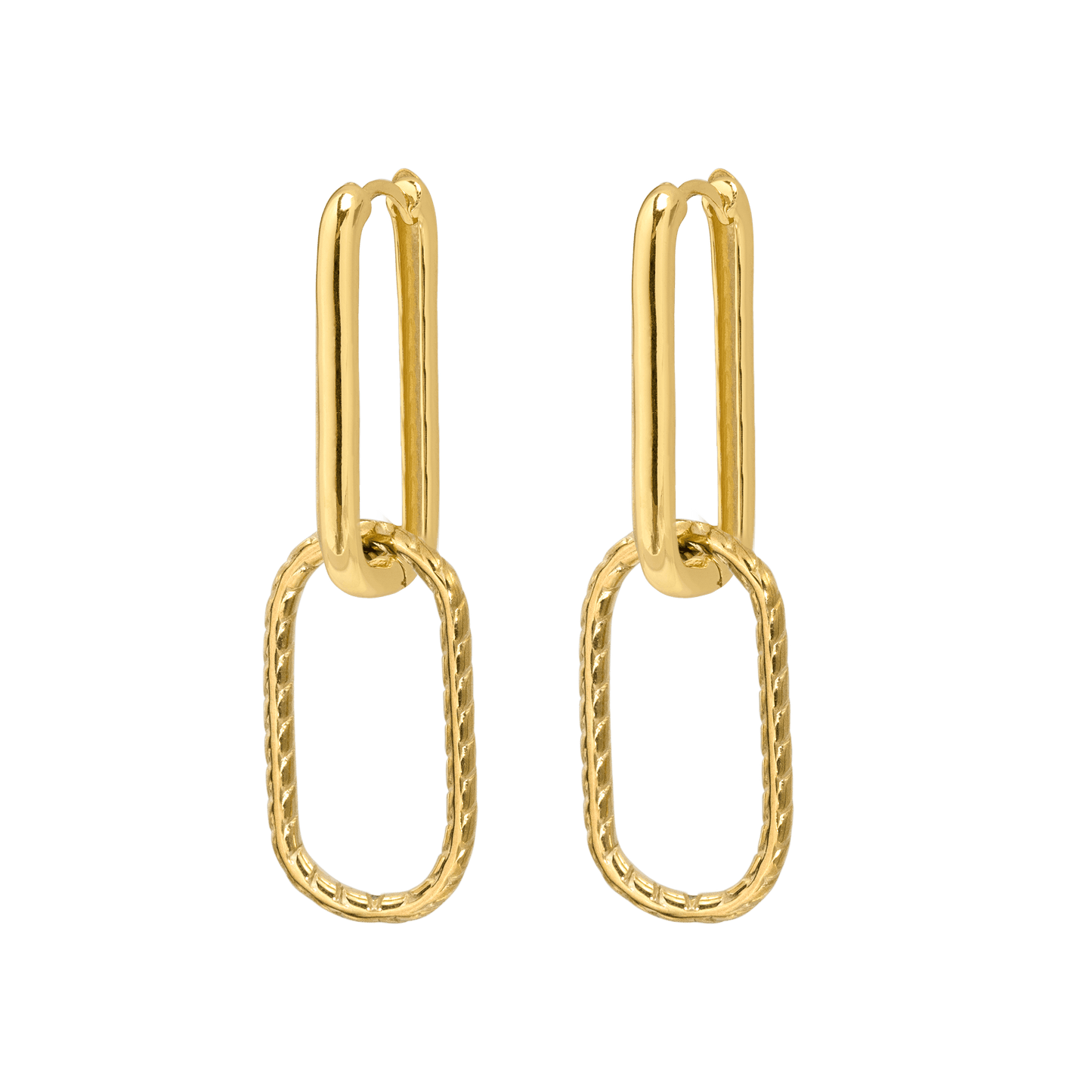 Oval Snake Hoops Gold