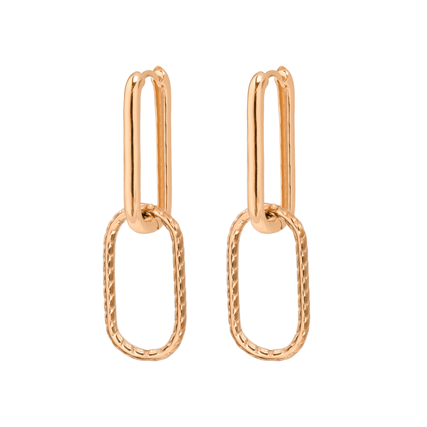 Oval Snake Hoops Roségold