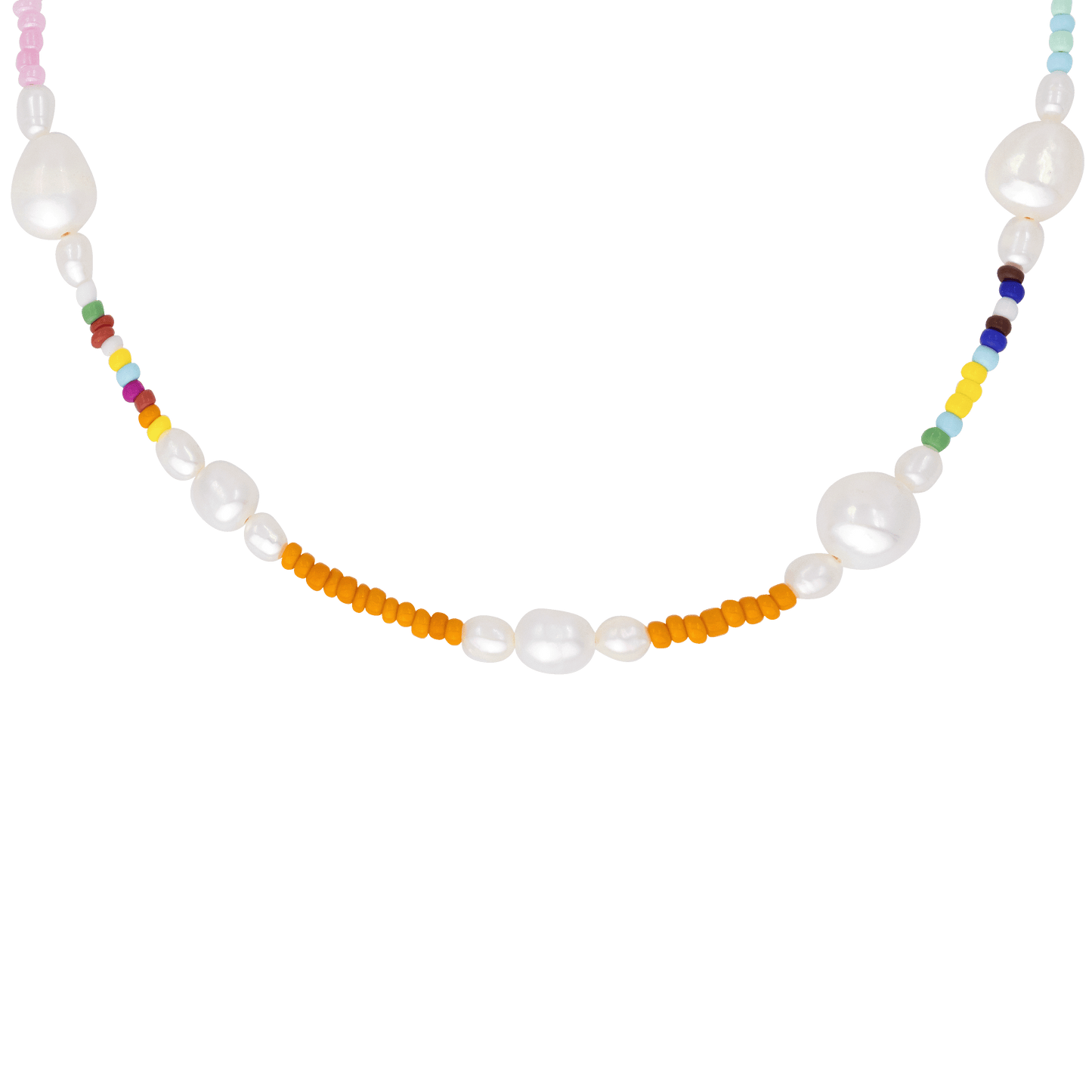 More Color Bead Necklace Silber