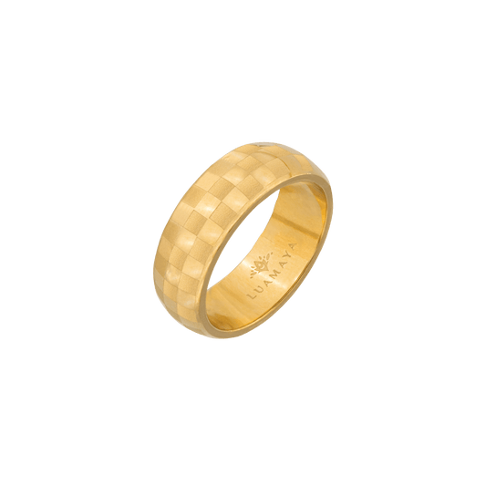 Chequer Ring Gold