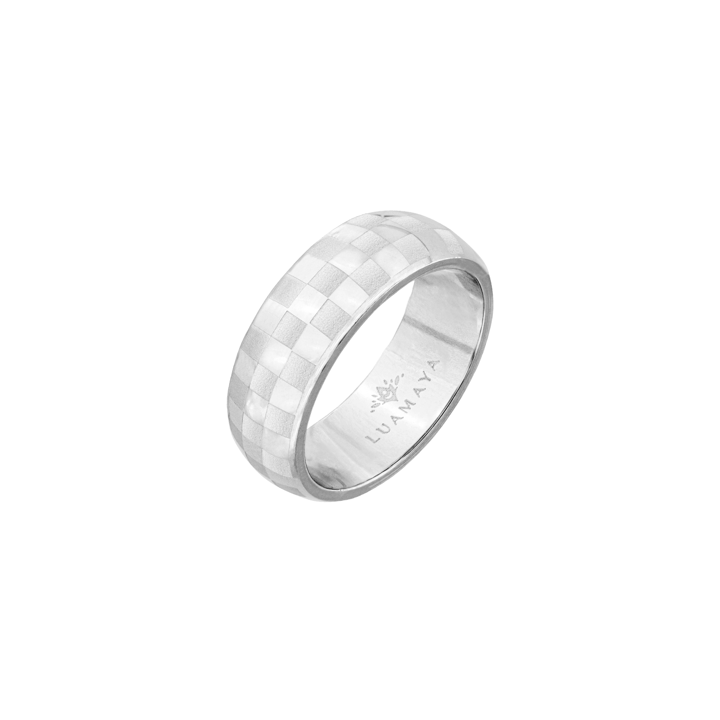 Chequer Ring Silber