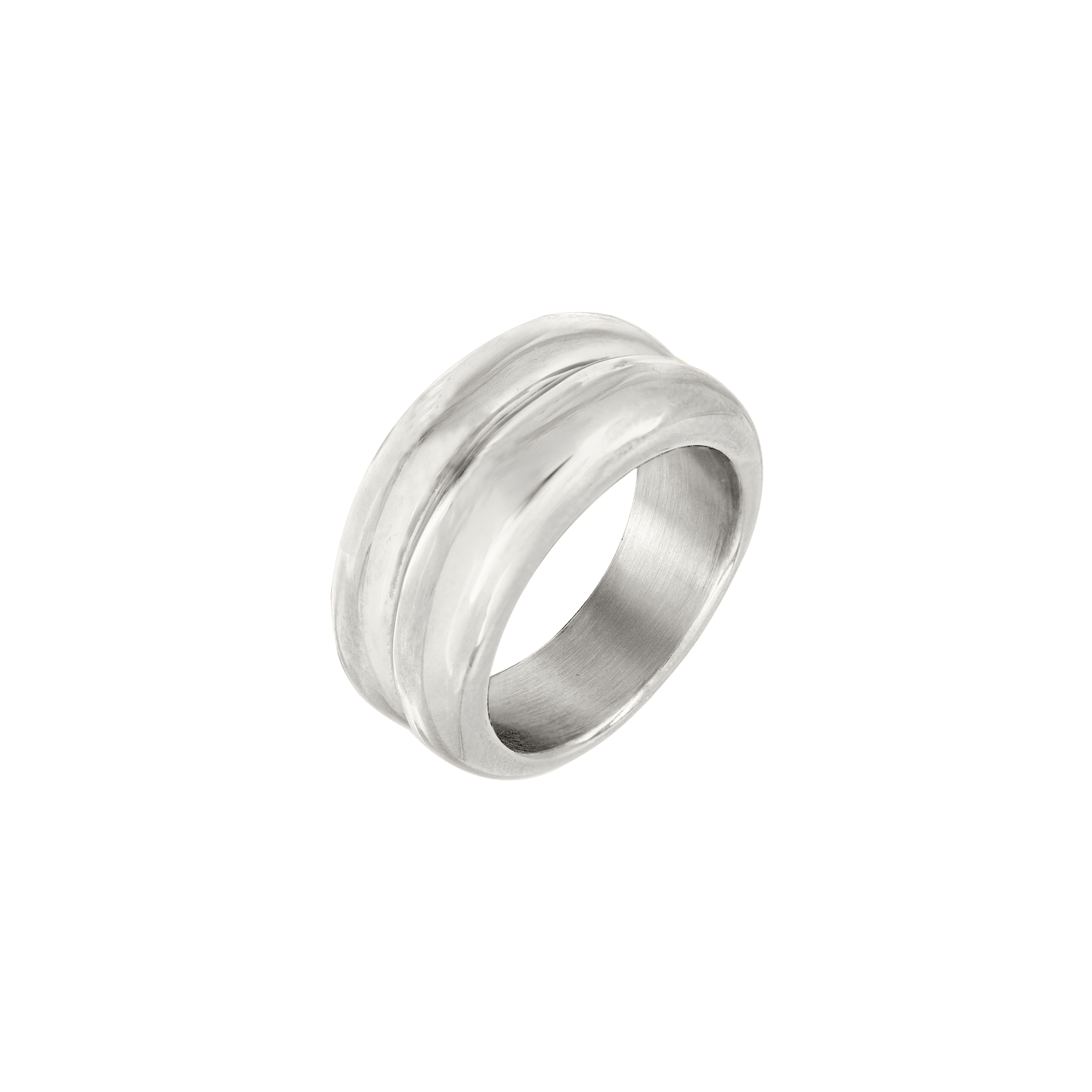 Chunky Twin Ring Silber