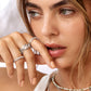 Female DNA Ring Silber