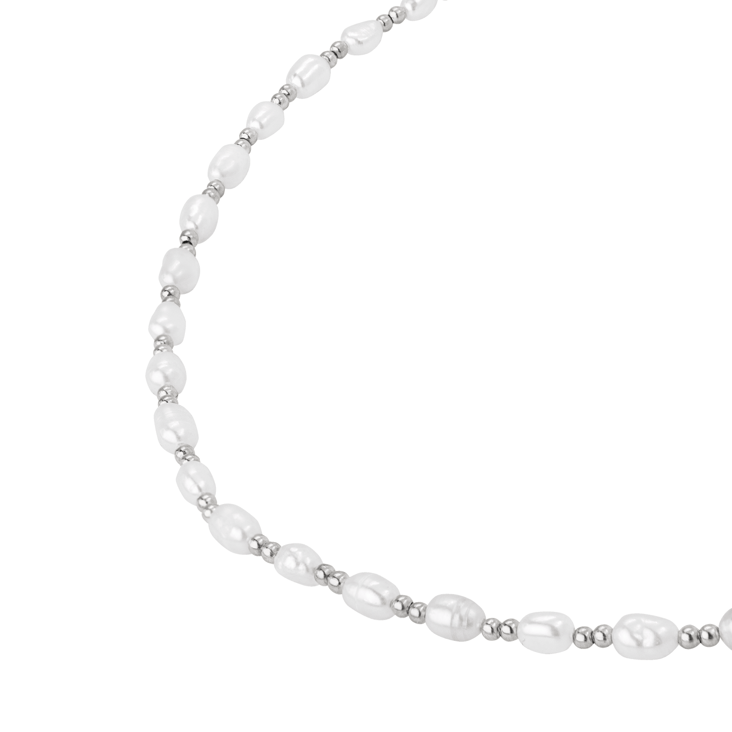Summertime Pearl Necklace Silber