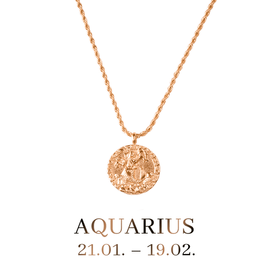 Aquarius / Wassermann Necklace Roségold