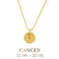 Cancer / Krebs Necklace Gold
