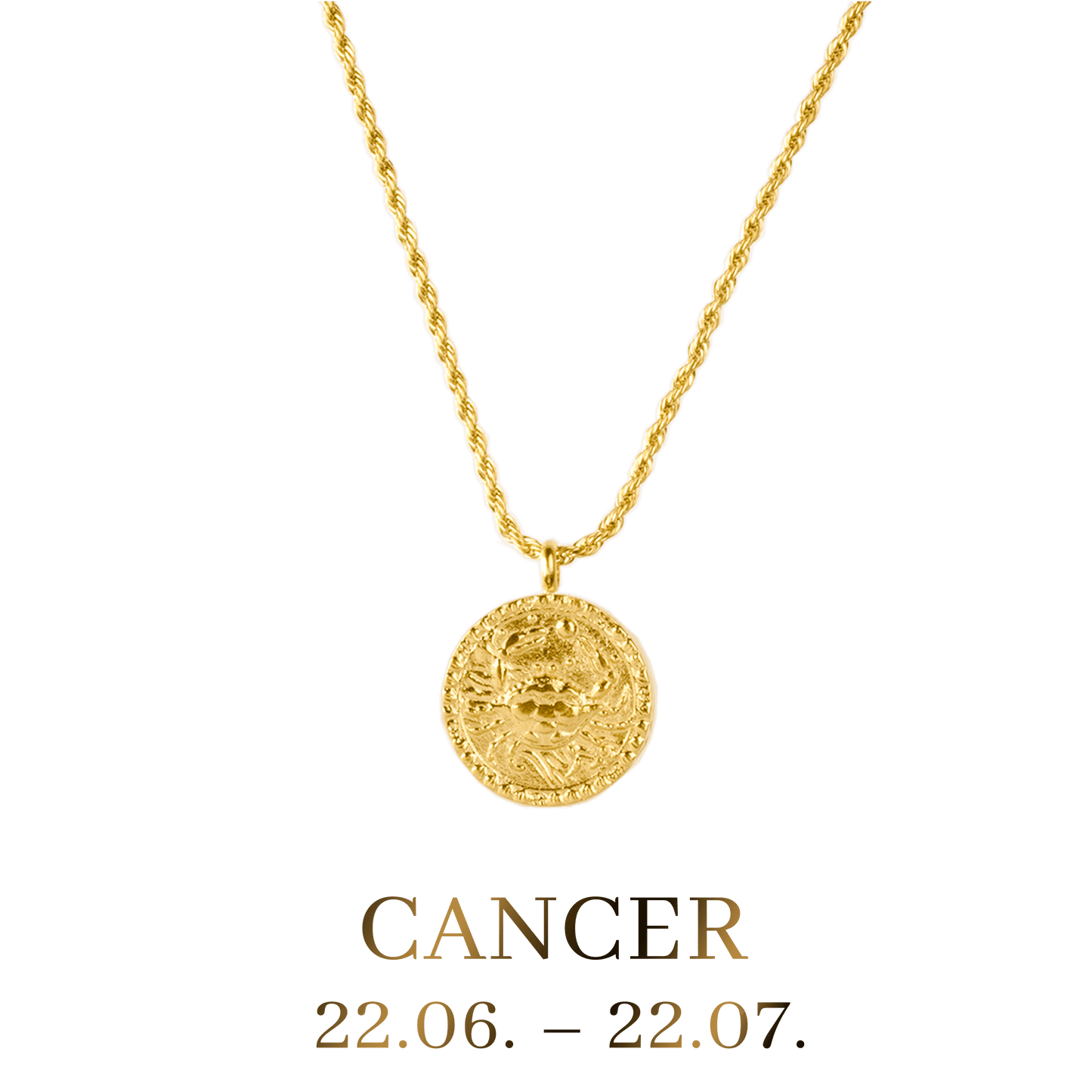 Cancer / Krebs Necklace Gold