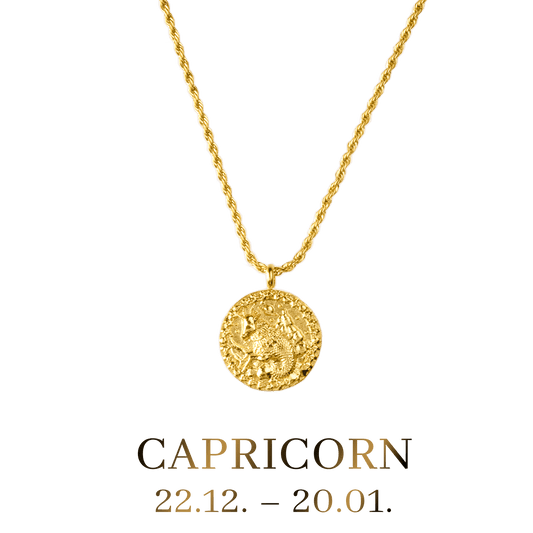 Capricorn / Steinbock Necklace Gold