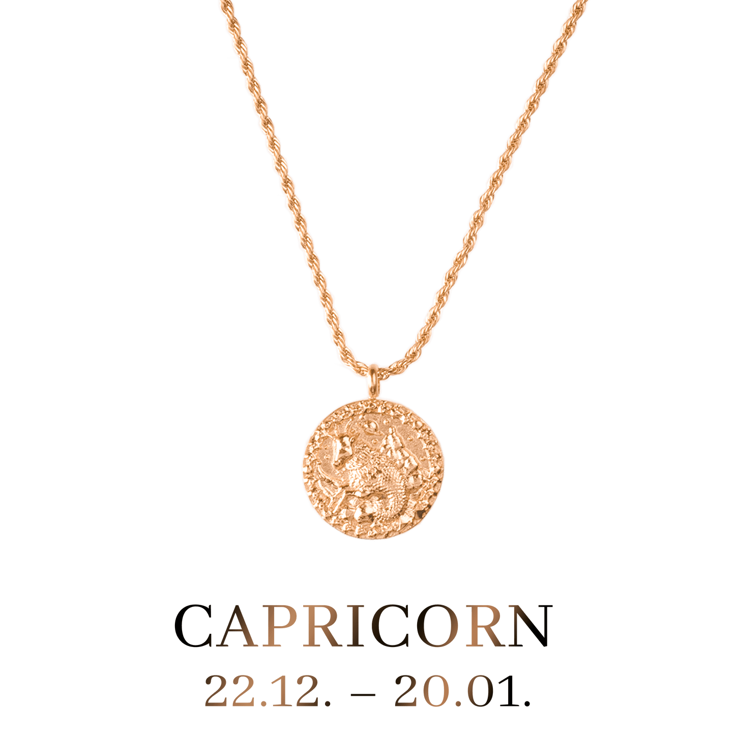 Capricorn / Steinbock Necklace Roségold