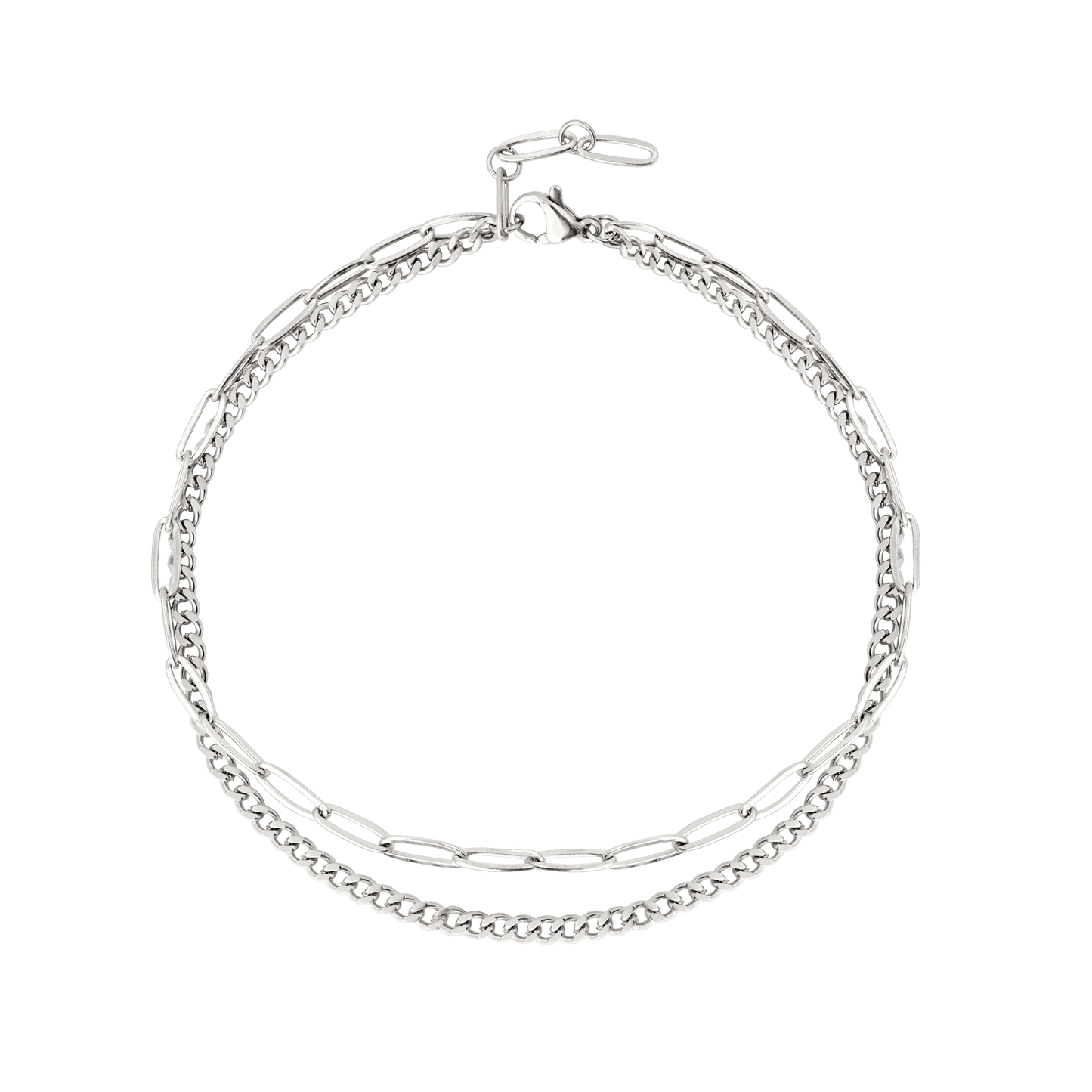 Duo Anklet Silber