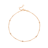 Sparkling Eyes Anklet Roségold