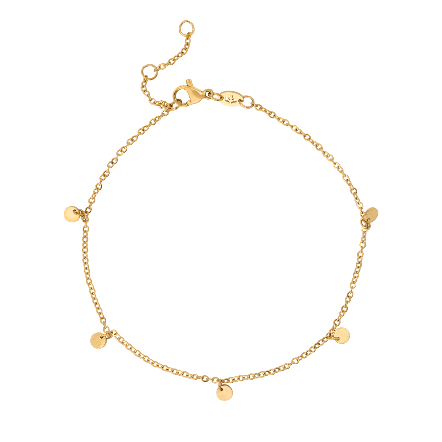 Tiny Coin Anklet Gold