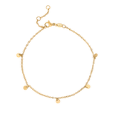Tiny Coin Anklet Gold