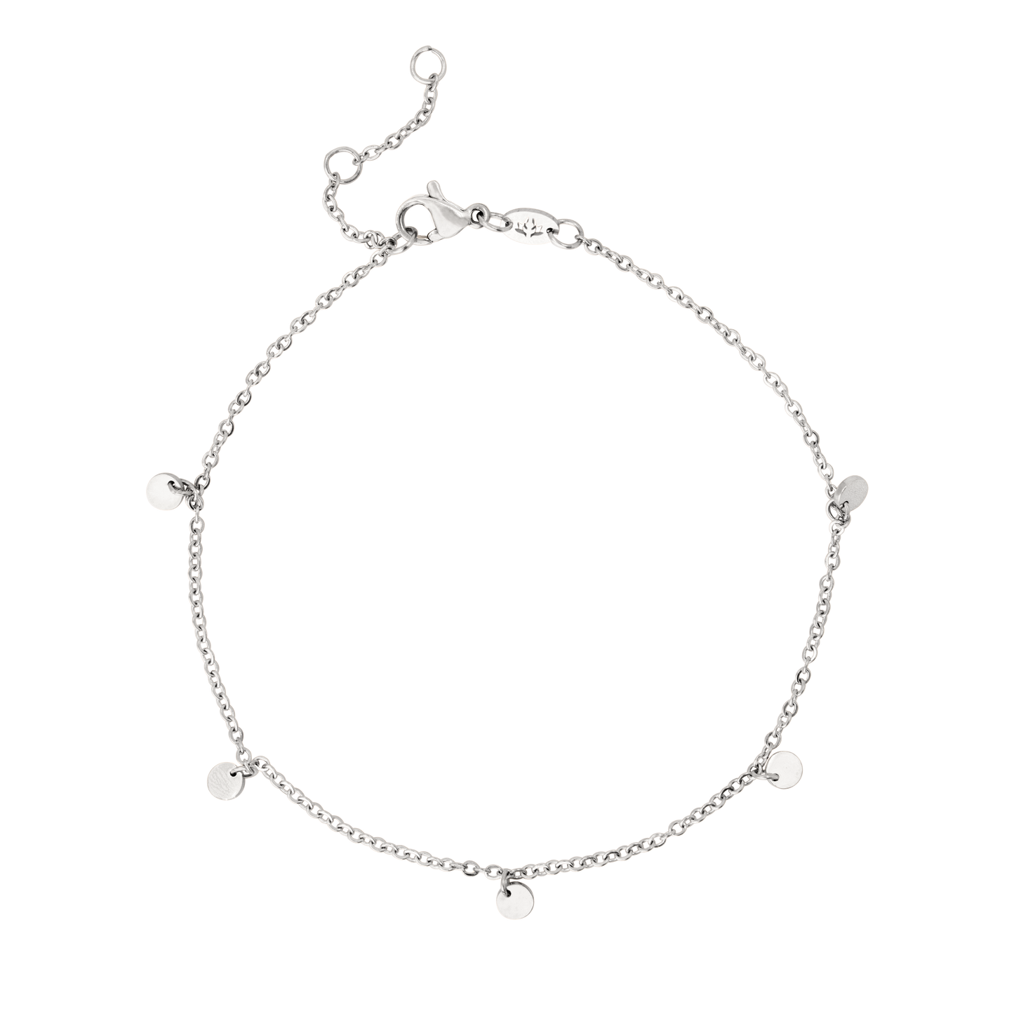 Tiny Coin Anklet Silber