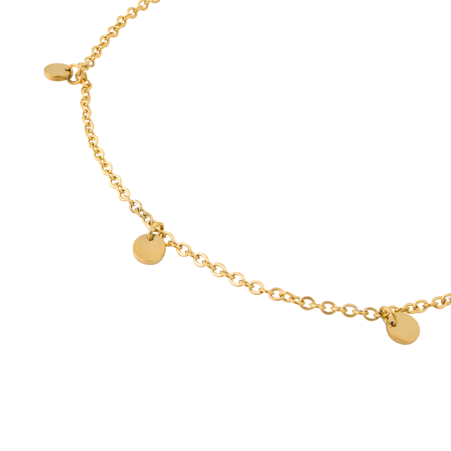 Tiny Coin Anklet Gold