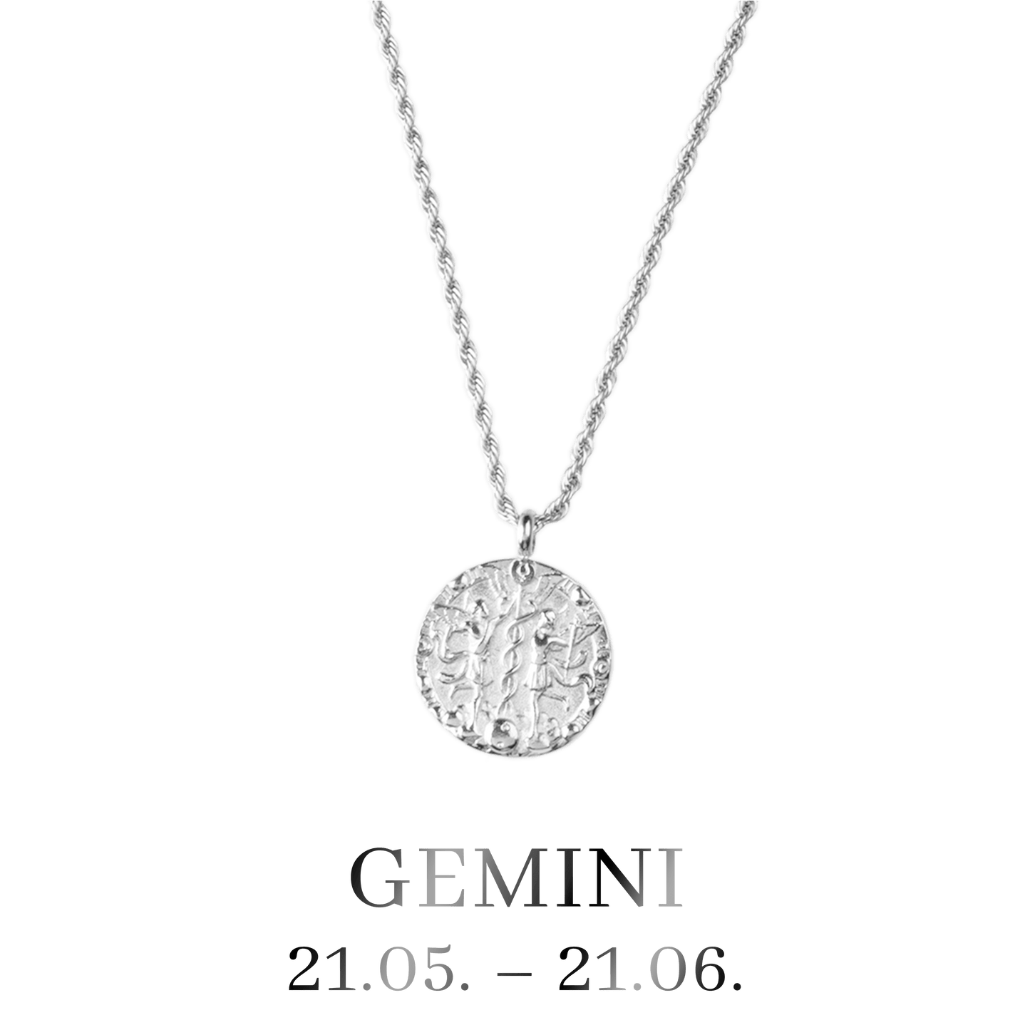 LUA Gemini / Zwilling Necklace Silber