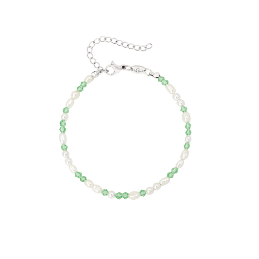 Perlita Verde Bracelet Silber