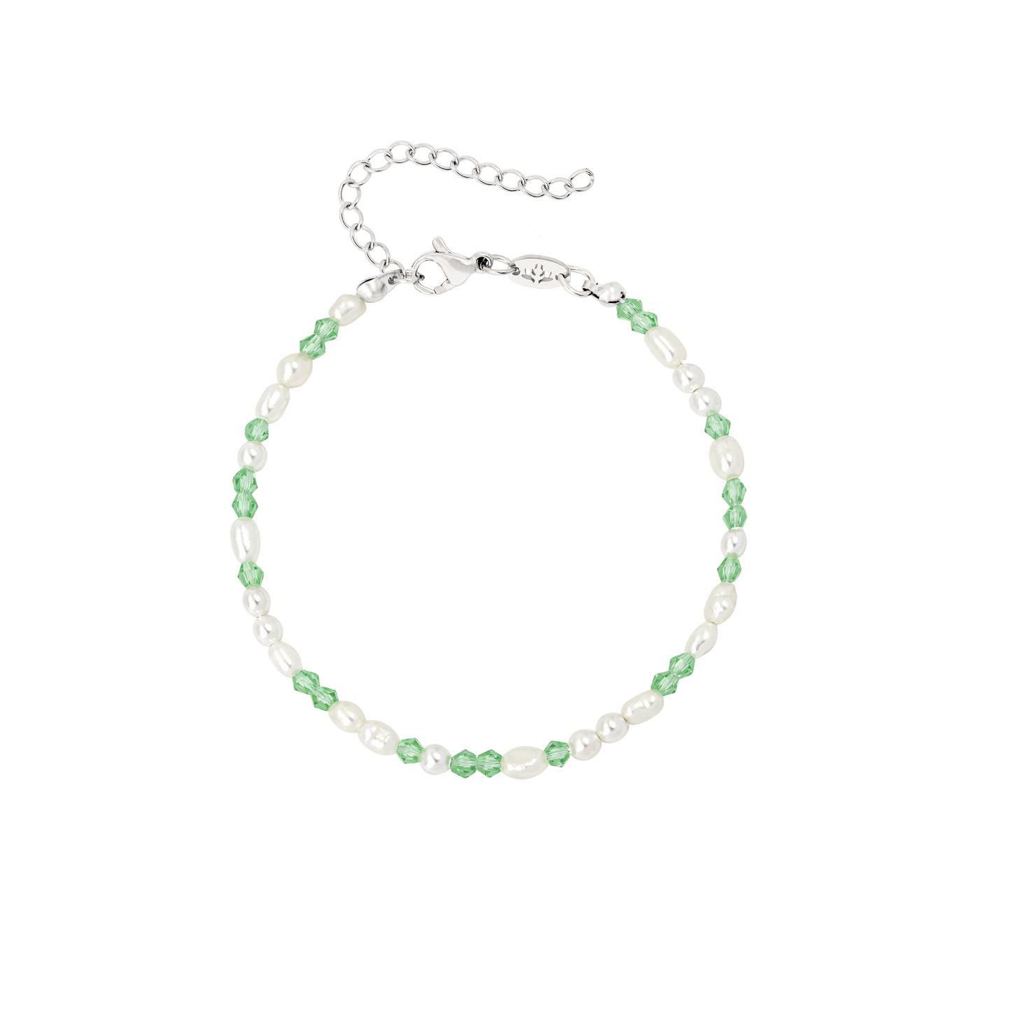 Perlita Verde Bracelet Silber