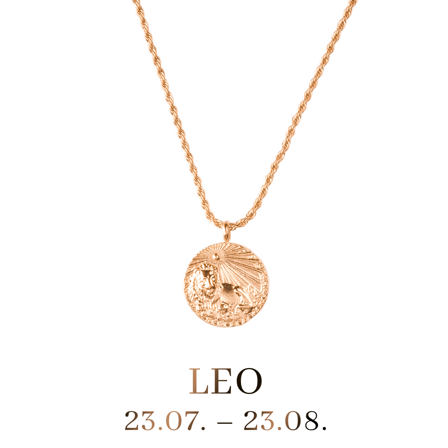 LUA Leo / Löwe Necklace Roségold