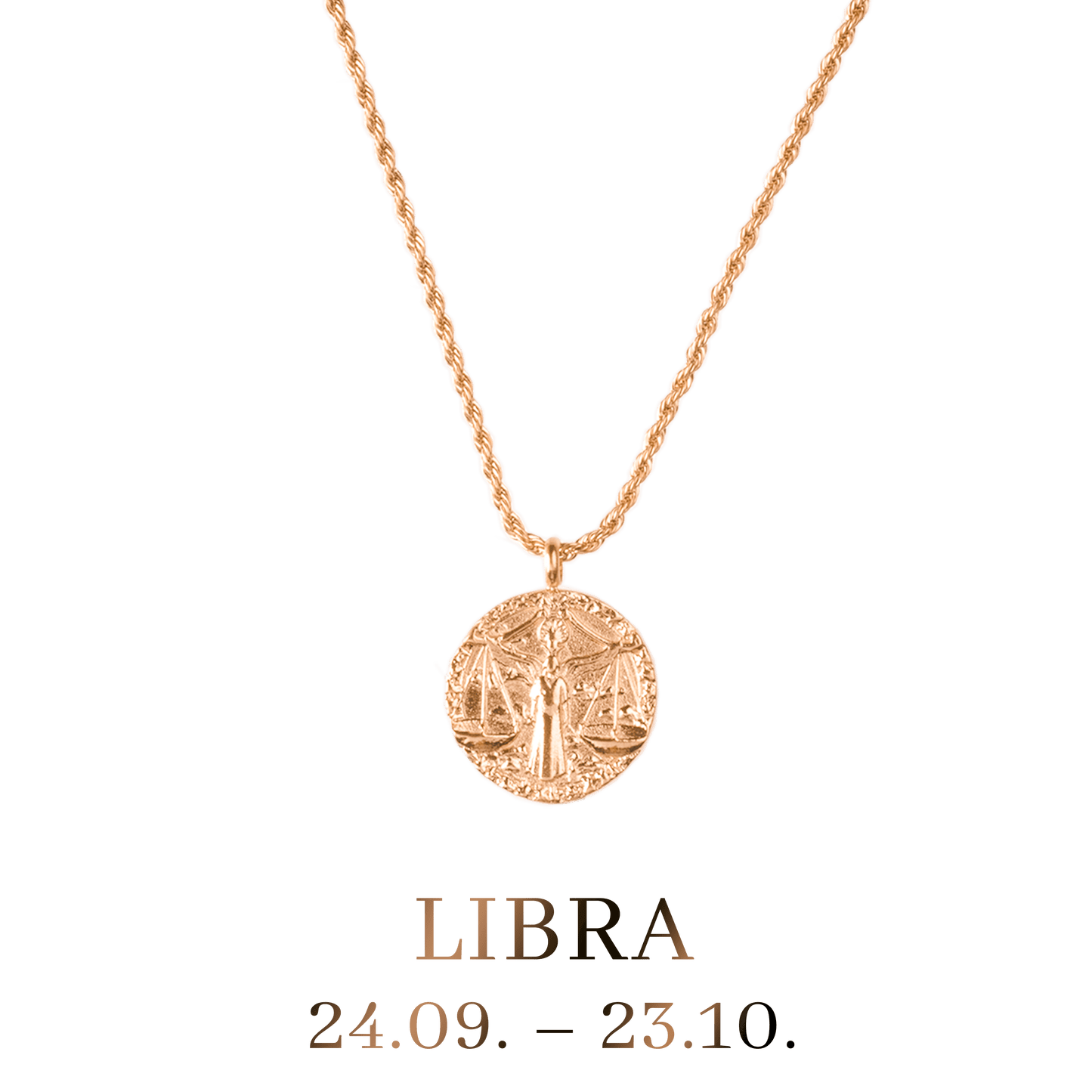 Libra / Waage Necklace Roségold